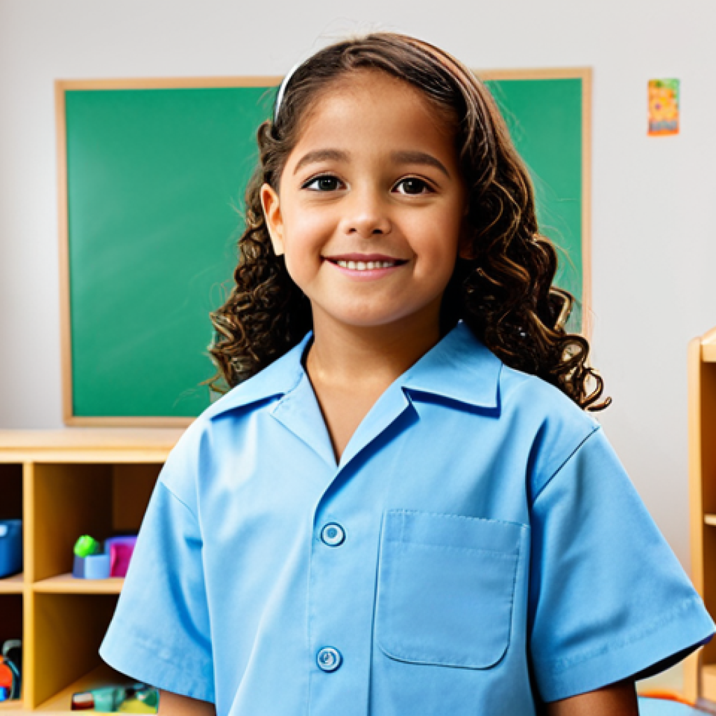 유아교육지도사로서 근무 중 건강 관리법 - **Subject:** A female child care provider. **Clothing:** Fully clothed in modest, professional attir...