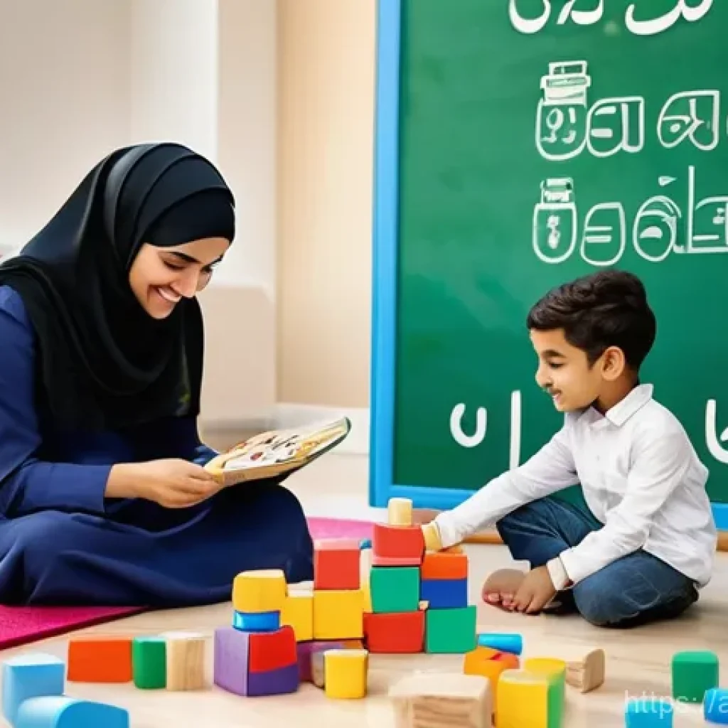 유아교육지도사 자격증 시험 후 필요한 절차 정리 - **Prompt:** A vibrant and welcoming early childhood classroom in a modern Arab setting, bathed in so...