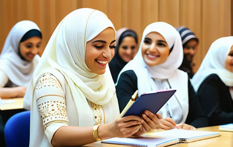 유아교육지도사 자격증 시험 후 필요한 절차 정리 - **Prompt:** A vibrant and welcoming early childhood classroom in a modern Arab setting, bathed in so...