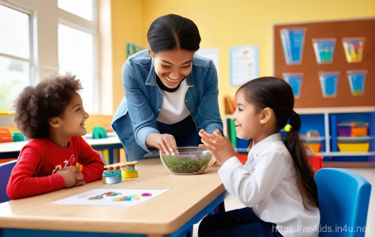 유아교육지도사로서의 멘토링 역할 - **Prompt 2: Cooperative Play and Emotional Connection**
"A diverse group of kindergarten childre... 유아교육지도사로서의 멘토링 역할 - **Prompt 2: Cooperative Play and Emotional Connection**
"A diverse group of kindergarten childre...