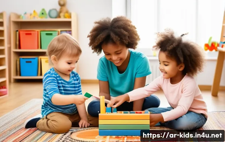 유아교육지도사 실기시험 대비 학습자료 모음 - **Prompt 1: Joyful Learning in a Diverse Early Childhood Classroom**
    "A vibrant, brightly lit ea...