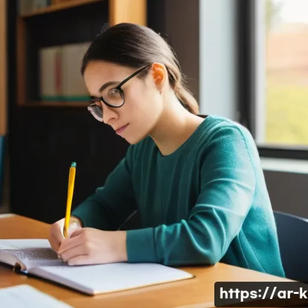 유아교육지도사 자격증 시험 대비 필수 노하우 - **A Focused Study Session:**
    A determined young woman, in her late twenties, with bright, engage...
